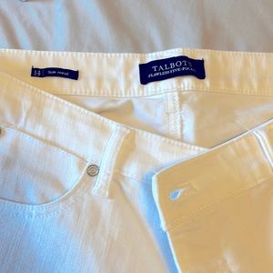 Talbots size 14 white jeans.